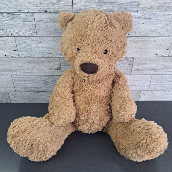 Jellycat London Bumbly Bear Stuffed Animal Plush Toy Tan Shaggy Scruffy Fur 17" - Picture 1 of 15
